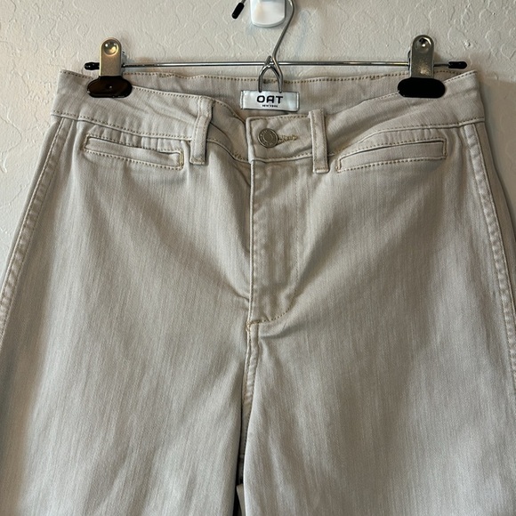 OAT New York Natural High Rise Wide Leg Crop Cotton Pant Size 28 - Picture 3 of 10